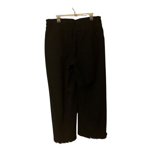DL1961 Womens Size 18W Hepburn High Rise Wide Leg Black Raw Hem Jeans - Picture 3 of 7